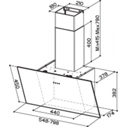 Okap Faber TWEET EG8 LED BK 80 330.0529.666